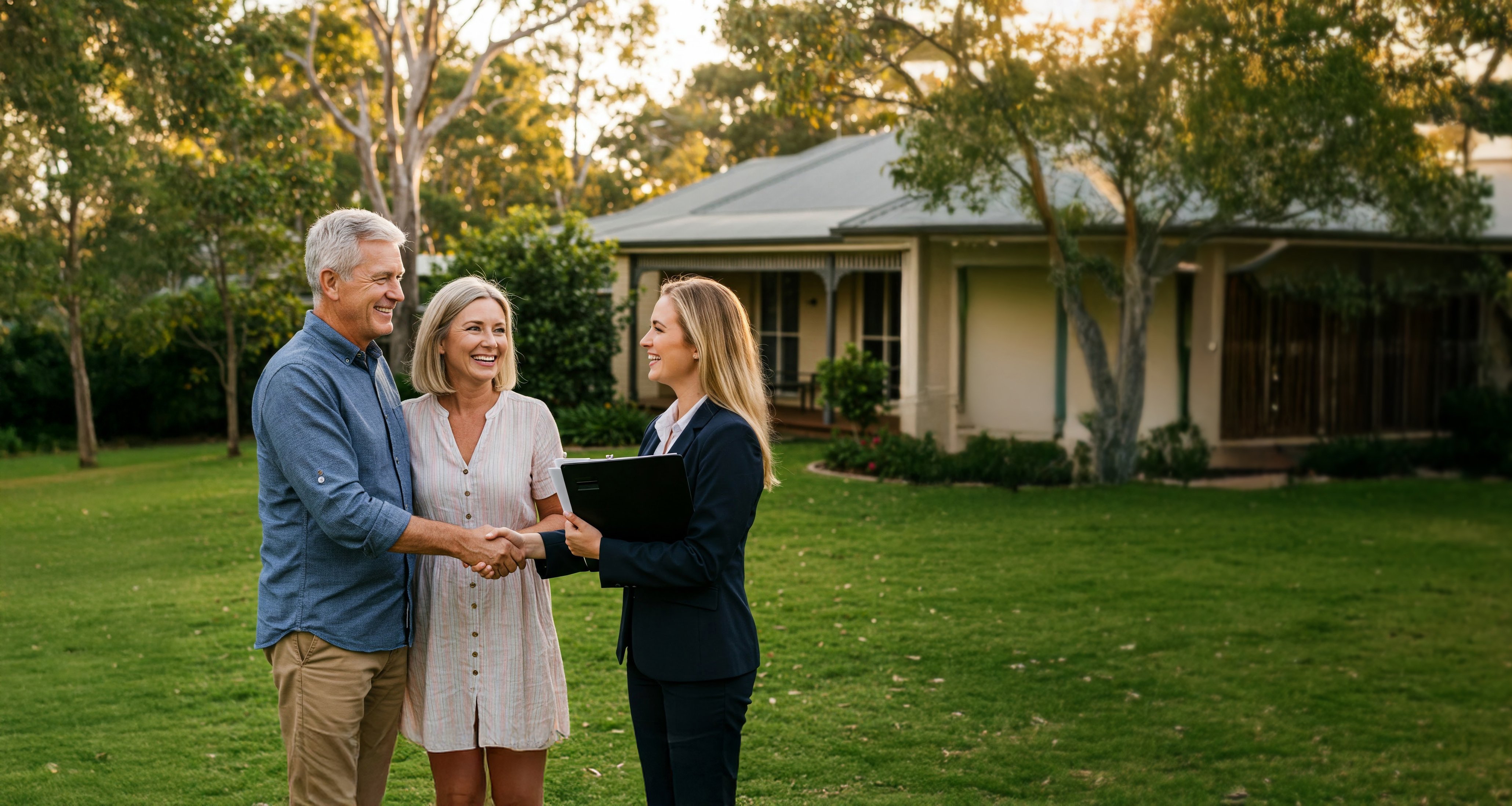 House view, handshake